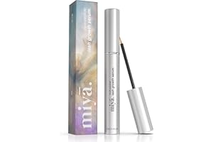 MIYA LASH | Eyelash Growth Serum | Eye Lash Serum | Natural Lash Enhancer for Longer, Ticker Healthier Lashes | Gentle Effective Lash Growth Serum | Oil Free Lash Booster 3ml