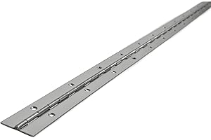 HKB® Hochwertiges Stangenscharnier Edelstahl 1.4301 2R glänzend Klavierband, 1920 x 32 x 0,70mm, V2A nirosta® gelocht, Klavierband Made in Germany