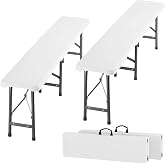 tectake&reg; Set of 2 Brewery Bench 180 cm, Outdoor Garden Bench Cap. Load: 500 kg, Terrace, Garden Furniture and Outdoor Terrace