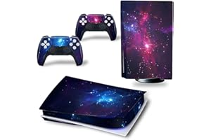 Guugoon Ensemble Complet De Skins Compatibles avec Manette De Console PS5, Édition Disque, Autocollants en Vinyle pour Console PS5, Édition Disque