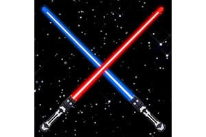 Swsdee 2 Pack Light Up Sabers, 7 Colors, Adult 2in1 LED + FX Sound Lightsavers Dual Light Toy, Telescopic Extendable & Collapsable Lightsaber Set, Halloween Party Kid Gift