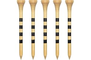 Zivisk Golf Tees Madera 38mm / 54mm/ 70mm / 83mm, Paquete de 100 Count Tees de Golf (Natural Color, White, Black, Blue, Red, Green, Yellow, Pink, Orange)