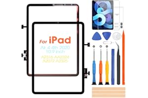 ARSSLY Touch Screen for iPad Air 4 4th Generation 2020 10.9 Inch A2316 AA2324 A2072 A2325 Digitizer for iPad Air 4 4th Touchscreen Touch Screen Replacement Front with Repair Kit (Not LCD)