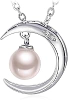 Swarovski Elements 925 Sterling Silver Pearl Pendant Necklace for Women Gift JRosee Jewelry JR270
