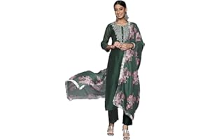 Parvdi Kurta-Set für Damen mit Dupatta, indischer Stil, Kurti Palazzo Hose, Set für Damen, Partykleidung
