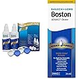 Boston Simplus Multi-Action Solution Flight Pack - 2X 60ml Contact Lens - 2X Lens Cases for Travel Convenience & Advance Cleaner, Leaves Lenses Clean, 30 ml