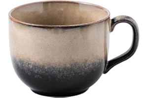 TuYines Duży kubek do kawy, duży kubek, 40 ml, kubek z kamionki, miseczki na musli z uchwytem, filiżanki do cappuccino, kubek do musli, kubek XXL, kubek ceramiczny, porcelanowy