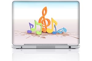 Meffort Inc 11.6 12 Inch Laptop Notebook Skin Sticker Cover Art Decal (Free Wrist pad) - Music Note
