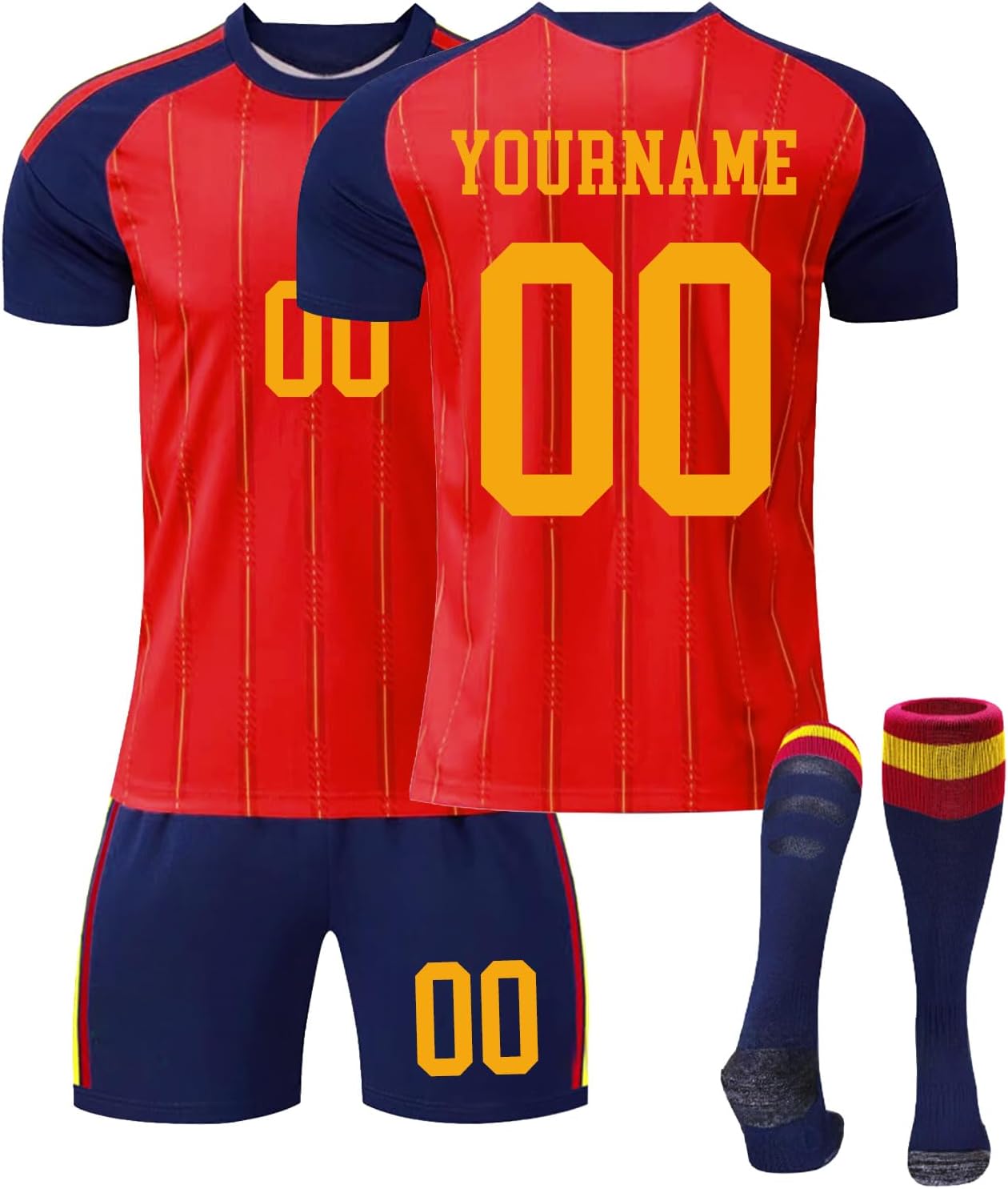 Camiseta de Fútbol Copa Mundial 2026 Personalizadas para Hombres y Niño, Copa Mundial equipación Fútbol DIY Nombre Número con Conjunto Top Pantalón Corto y Calcetines Regalo de Futbol