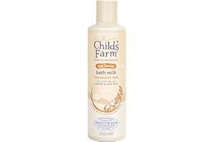 Childs Farm OatDerma Bademilch, parfümfrei, beruhigende Hydratation für empfindliche Haut, geschmeidig, Baby, Kinder, 250 ml