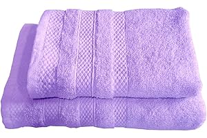 RE SOLE - Set Asciugamani Puro Cotone 1+1 Set Asciugamani Viso e Bidet - Coppia Asciugamani Bagno 500 gr/mq con Ospite | 50x100cm + 40x60cm Glicine