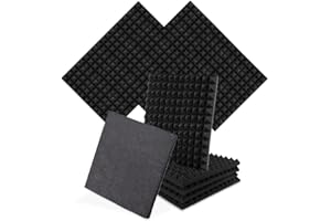Schallabsorber Akustikschaumstoff Victop 12 Stück Akustik Platten Schall Dämmung 30x30x2.5 cm Schaumstoff Pyramiden Noppenschaumstoff Akustische Absorptionsplatten für Podcasts Aufnahmestudios Büros