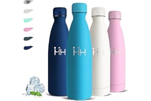 GRSTA Botella Agua Acero Inoxidable, Botella Termica 500ml, A Prueba de Fugas, Cantimplora Infantil, Mantiene 24H Frio/12H Calor, Garrafa Termica, Sin BPA, Cantimplora para la Escuela, Viajar, Oficina