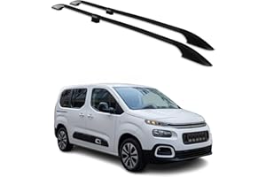 OMAC Barres de toit pour Citroën Berlingo 2018-2025 Court L1 en aluminium noir