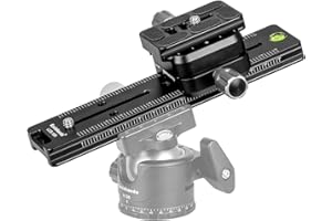 koolehaoda Abrazadera de liberación rápida de Metal de Deslizamiento nodal de riel Profesional de 180 mm, Soporte de cámara de Cola de Milano Doble con Abrazadera de Doble Cara(LCB-18R)