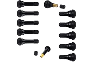 ABINCHAOBANG Pack of 12 Car Tire Valve Stem TR414 Cap Rubber Tire Tyre Valve Stem TR412 Replacement Tire Valve Stem with Dust Cap for Car Enthusiasts