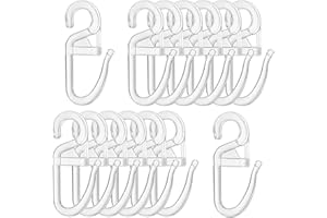 TSLRSA Ganchos para Cortinas - 100pcs Transparente Ganchos de Pista de Cortina para 6mm Anillo de la Cortina de la Puerta de la Cortina de Ducha（transparente）