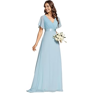 Ever-Pretty Robe de Soirée Plissée en Mousseline Une Bretelle Fleurs 09768