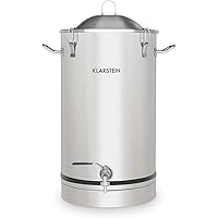 Klarstein Maischfest - Gärkessel, Bierbraugerät, Fermentierkessel, Gären von Bier, 25 Liter, Edelstahl, silber