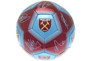 West Ham United FC Signature Football (One Size) (Claret Red/Blue)