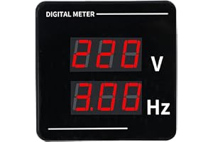 Spänning, Frekvensmätare Testermätarpanelmontering LED Display 50-500V 10.0-99.9Hz, Digital Panelmonteringsmätare med 72x72mm