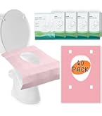 DMZK Einweg Toilettensitzbezug 60 Stück | Wasserdicht & Hygienisch | Einzeln Verpackt