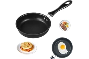 BESTONZON 1 Piece Mini Pan with Flat Bottom Practical Mini Egg Omelette Crepe Non-Stick Artifact Omelette Pan (12 cm)