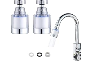 ANGLEPINGPING 2 Pack Water Faucet Filters,Tap Water Filter for UK Taps Hard Water,Faucet Water Purifier to Remove Fluorinated Chlorine Heavy Metal Hard Water in Home Kitchen and Bathroom,360° Swivel