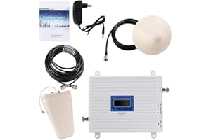 Amplificateurs de Signal Portable GSM LTE Tri-Bande EMEBAY, répétiteur 2G, 900MHz, 2100mhz, LTE 2600MHz ou 1800MHz, pour des appels Parfaits à la Maison ou au Bureau, Signal Mobile 3G et 4G