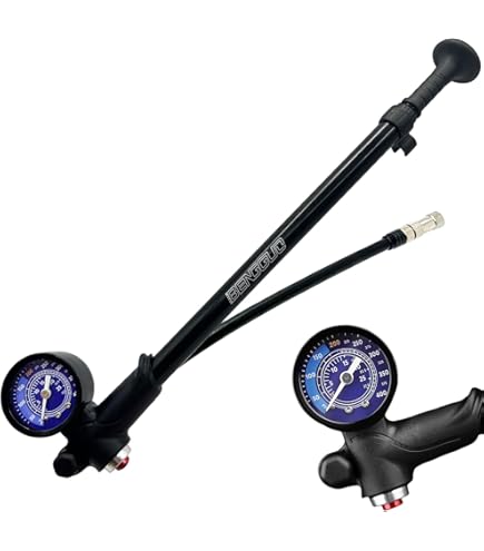 Flowter® Demperpomp - Voorvorkpomp - Voorvork Pomp Met Digitaal LCD Display - Demper Pomp Op 42,7 Bar  320 PSI  Hogedruk - Luchtdruk In De Voorvork Van De Fiets Oppompen Shock Pump Suspension Pump