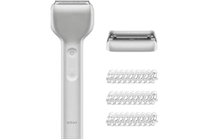 Laifen T1 Pro Rasoir Électrique pour le Rasage Quotidien des Barbes Courtes et Clairsemées, Moteur 12 000 CPM, Autonomie 120 Min, Usage à Sec et Sous l'Eau, Avec une Tête Tondeuse et 3 sabots (Argent)