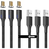 NetDot Gen10 Micro USB Nylon geflochtenes magnetisches Schnellladekabel mit seitlicher LED kompatibel mit Android-Gerät (1m/3