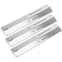 GFTIME Ricambi per Scudo Termico da 42cm per Charbroil, Outback, Blooma Ultar, Master Forge, Uniflame, Grill Chef, Coperchio Bruciatore, Ricambio per Domatore di Fiamma in Acciaio Porcellana, 3 Pezzi