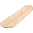 TOYANDONA Blank Skateboard Deck Natural Wood 7-Layer Maple Double Tail Skateboard with Free Grip Tape and Sandpaper, Great for Replacement and Art Painting