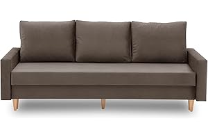 ADAMS GROUP Sofini Couch Bellis mit Schlaffunktion! Best Couch! Couch mit Bettkasten! (Monolith 20)