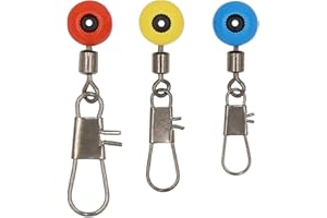 OKVGO Fishing Tackle Running Ledger Slider Beads Snap Links Swivels 3 Size with Box