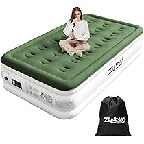 Tritech QuadComfort Queen Luchtmatras met Ingebouwde AC Pomp en Antimicrobiële Coating