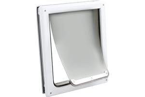 Pet Prime 2 façons de verrouiller la porte pour animal domestique avec rabat transparent (taille L)