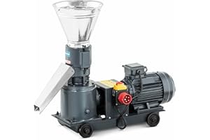 Wiesenfield Presse ? Granulés Pellets Aliment Du Bétail Granulateur Mobile WIE-PM-500 (Fourrage 60 - 100 kg/h, Bois 40 - 60 kg/h, Matrices ? 120 mm, Granulés ? 2,5 - 10 mm, Fonte De Fer & Acier Allié)