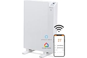 Mellerware - Radiateur électrique programmable Comfy! | 600W Basse consommation | 3 modes + fonction fenêtre ouverte | Système anti-basculement | Radiateur 10m2 | Google Home Alexa | Small
