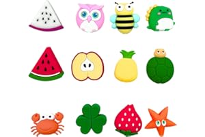 CKANDAY Confezione da 12 protezioni per cavi a forma di frutta, per chomper, masticatori, amici, accessori per cellulare, cavo di ricarica USB