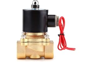 WALFRONT AC 220V 3/4-Inch NC Electric Solenoid Valve Zinc Alloy BOD Normally Closed Solenoid Valve for Water Oil Air Gas