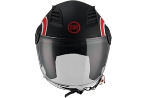 BHR Casco Demi-Jet 804 TOP| Casco Scooter Omologato ECE | Casco Motorino con Visiera Antigraffio e Sgancio Micrometrico