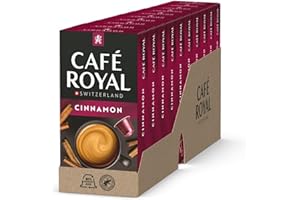 Café Royal Cinnamon Flavoured Edition 100 Compatible Aluminium Coffee Pods, Strength 4/10, 10x10 packs