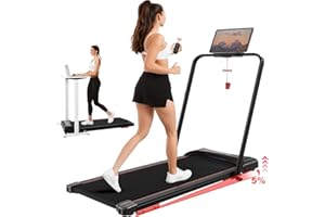 Flamaker Treadmill with Incline 2 IN 1, Treadmill for home Foldable, Walking Pad Foldable 1-12 Km/h, Treadmills for Home, Folding Treadmill with LED display and Remote Controls