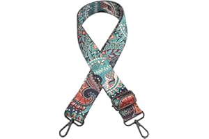 Santimon Correa Bandolera Asa Recambio Adjustable Lona Mujer Hombro Cincha Cadena con Hebilla Metalica para Bolso Cartera Monedero (Pueblo)