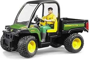 bruder 02490 - John Deere Gator XUV 855D avec chauffeur - 1:16 Véhicules, Agriculture, Forêt, Ouvrier, Figurine bworld, Transporteur, Jeep, Tout-terrain