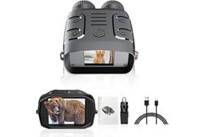 Djioyer Night Vision Goggles, R18 5X Digital Zoom Night Vision Binoculars for Total Night, 1080p Photo & Video Infrared Night Vision Goggles for Spotting, Hunting, Travel, Spy, Surveillance