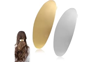 LunarCharm Ovale Haarspange Vintage Metall Große Haarklammer Gold Silber Französische Hochzeit Abschlussball Formale Haaraccessoires für Frauen Mädchen Lang Dickes Haar