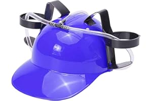 JINGAN Caschi per Bere, Tappo Portalattine Regolabile | Cappello Bomboniera Bevitore, Cannuccia per Birra Soda Cola Bevanda, Gadget per Bevande Divertenti per Feste, Rosa Giallo Rosso Blu